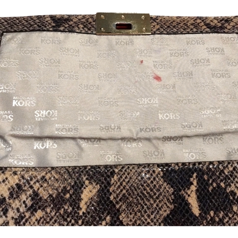 Michael Michael Kors Beige Python Embossed Leathe… - image 14